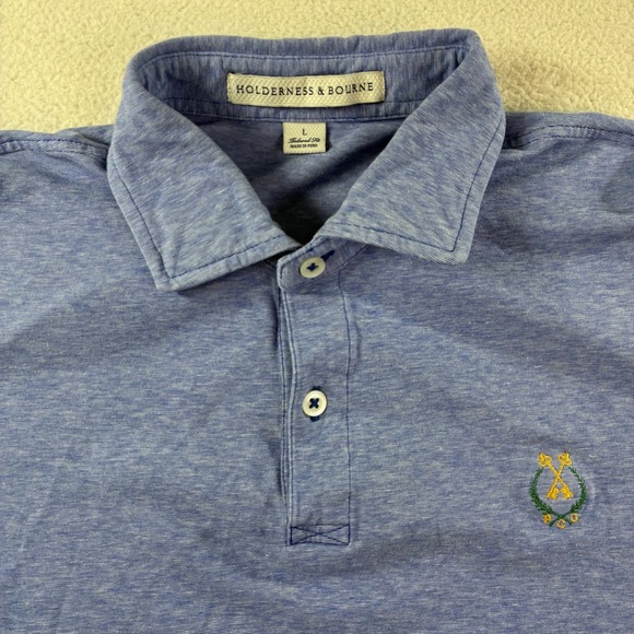 Holderness & Bourne Other - Holderness Bourne Peachtree Golf Polo Shirt Mens Lg Blue PCG Top 100 Performance